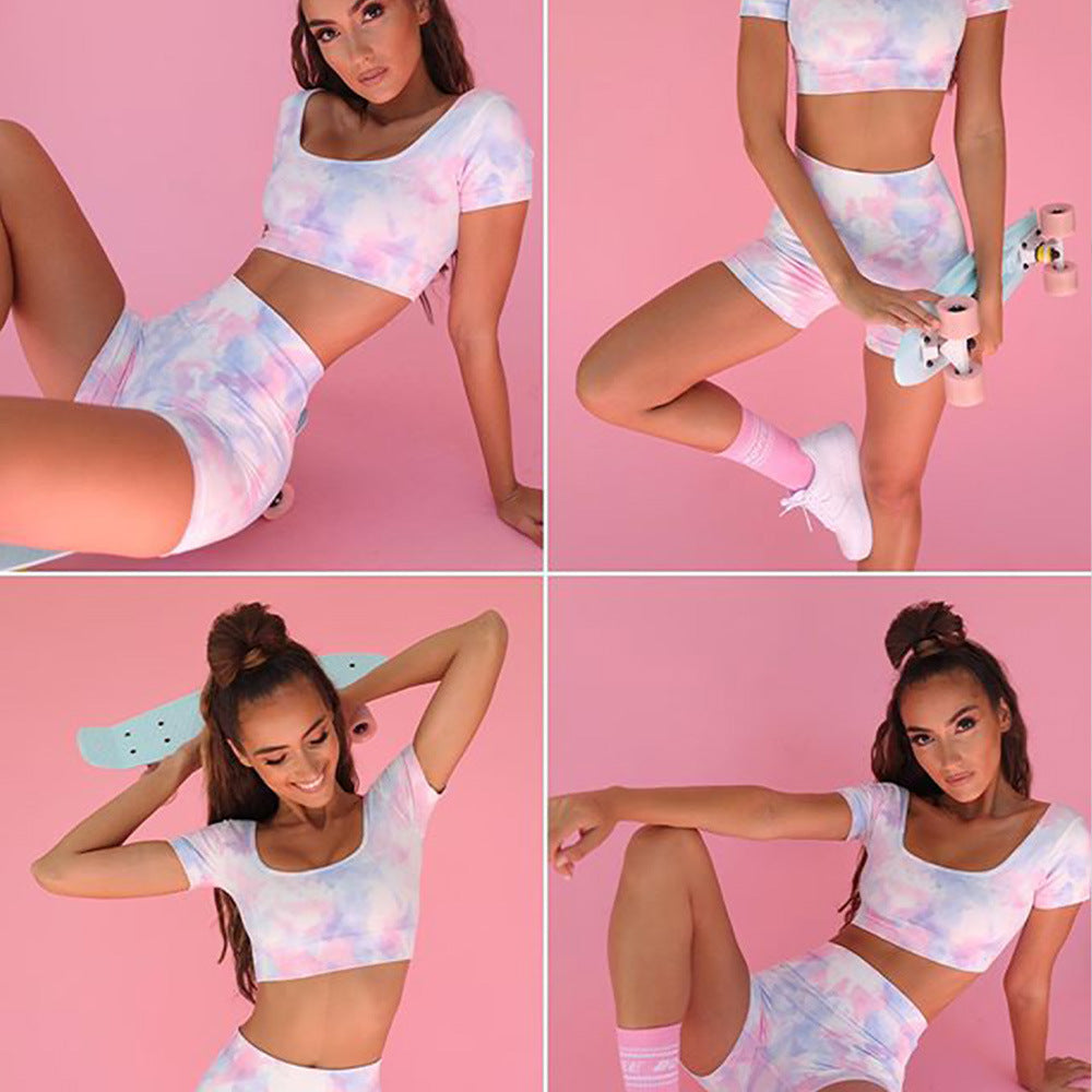 Digital Print Short Fitness Set