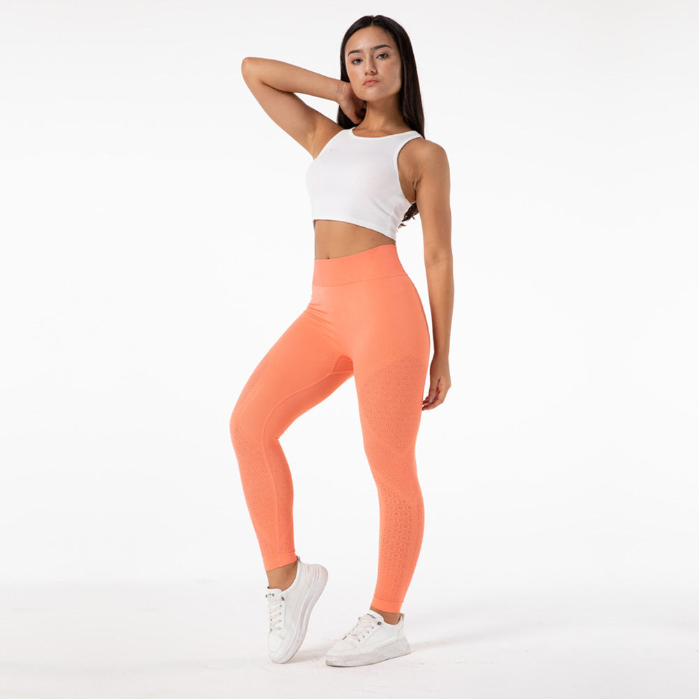 Seamless Hollow Push-Up Yoga Leggings