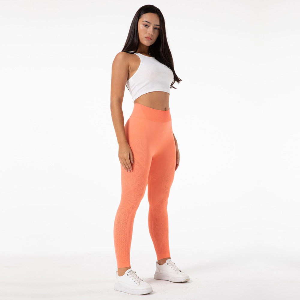 Seamless Hollow Push-Up Yoga Leggings