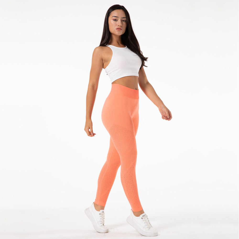 Seamless Hollow Push-Up Yoga Leggings