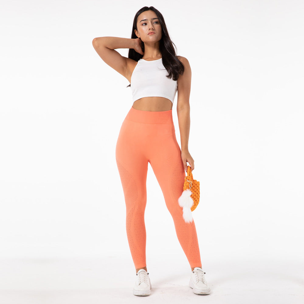 Seamless Hollow Push-Up Yoga Leggings