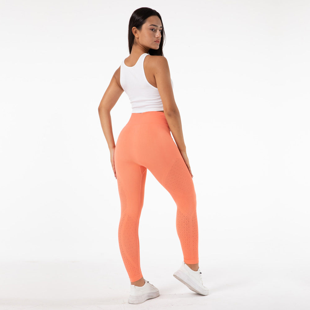 Seamless Hollow Push-Up Yoga Leggings