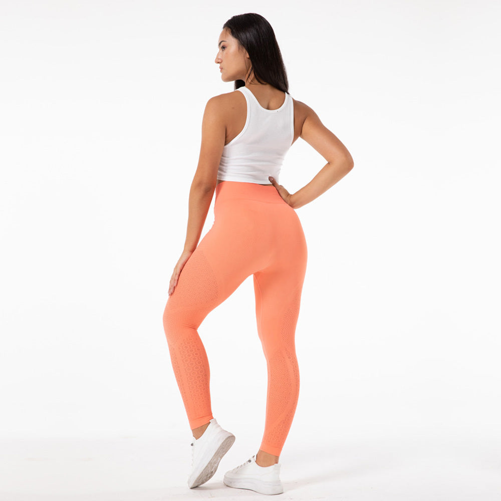 Seamless Hollow Push-Up Yoga Leggings